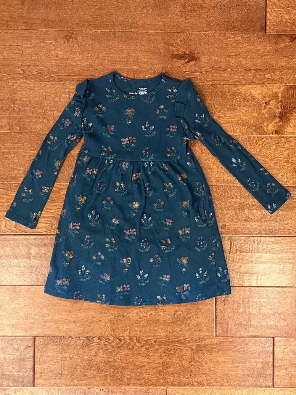 Toddler Girls Little Co. Floral Long-Sleeve Dress - 5T